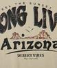 AGOD Arizona Camping Lettering Short Sleeve T-Shirt [Light Beige]