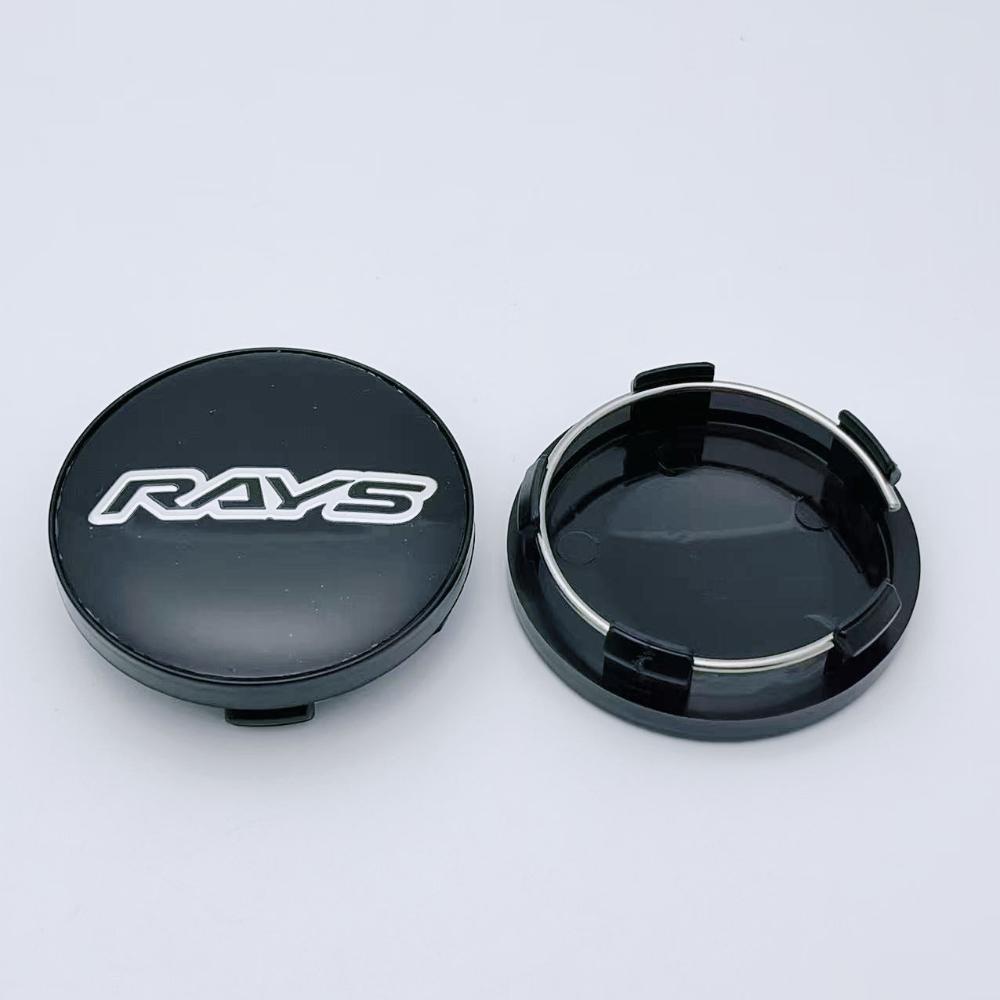 4pcs JDM Car Wheel Center Cap With 58mm RAYS Logo Emblem Badge Wheel Hubcap Rims Center Dust Cover Car Styling Accessories