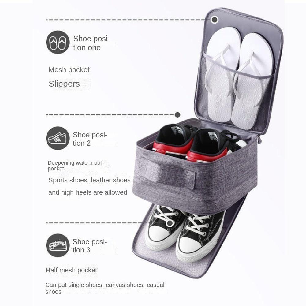 Hanging Travel Shoe Bag Breathable Mesh Shoes Packaging Pouch Shoes Storage Bag  Closet Organizer