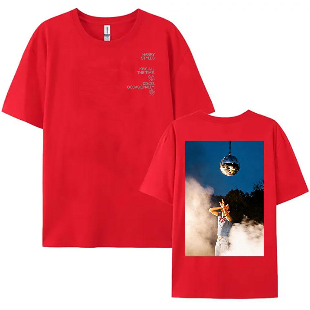 

Album KISS ALL THE TIME DISCO OCCASIONALLY Print Tees Singer Harrystyles Design Graphic Tshirt Women Unisex Clothing Cotton Top S