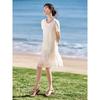 Elegant Shell Sequin Lyocell A-Line Midi Dress