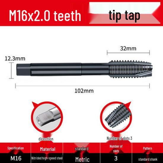 Cobalt Nitride Spiral Tap for Stainless Steel (Drill Bit: M4, M5, M6, M8, M10)