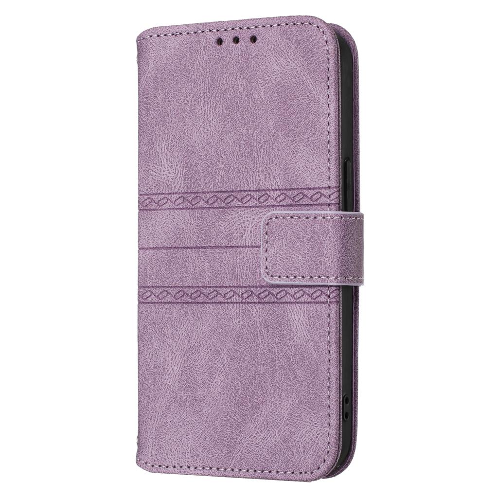 For Samsung Galaxy A07/A06 4G/5G Case Wallet Skin-Touch Leather Imprinted Phone Cover with Wrist Strap