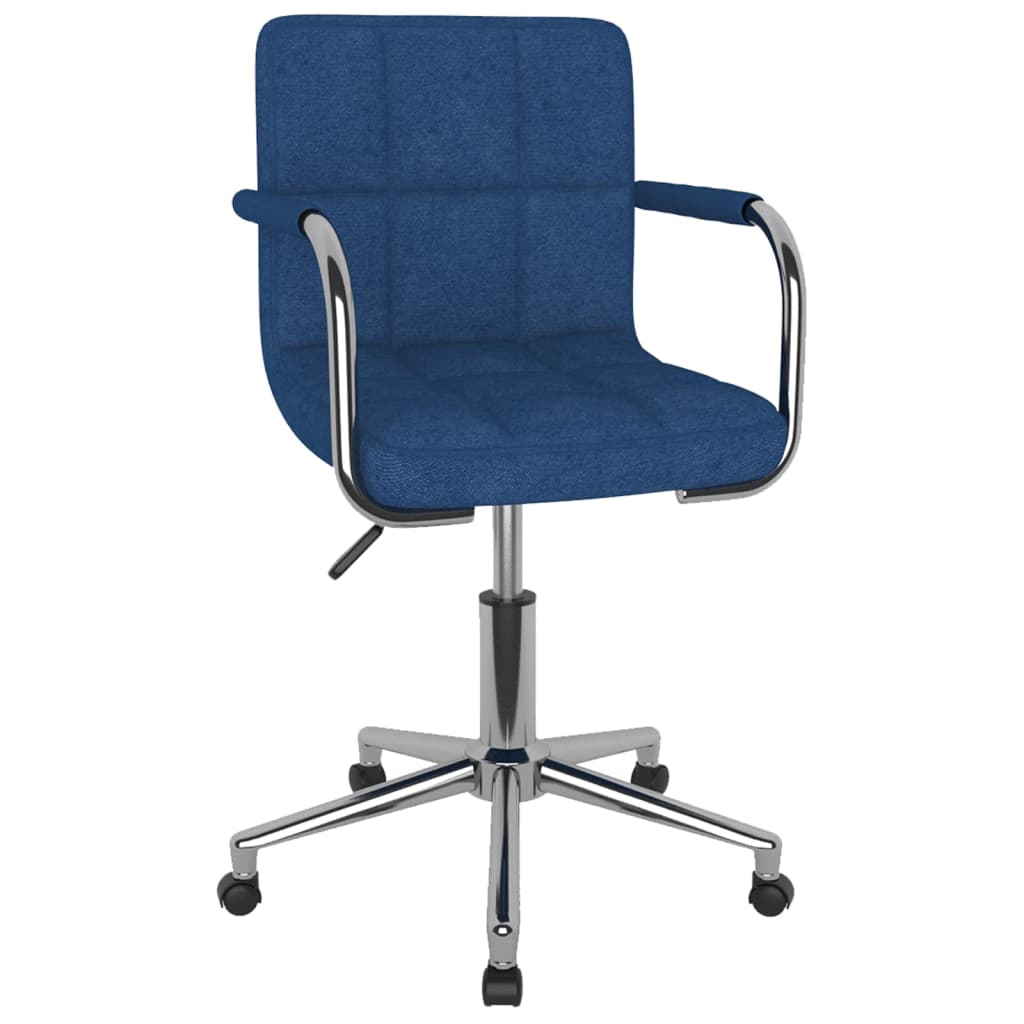 Swivel Dining Chair Blue Fabric