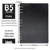 A5/B5 Retro Leder Notizbuch mit Ringbindung und herausnehmbaren Blättern - 9/6-Loch, Verdickter Hardcovereinband
