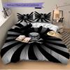 3pcs Skull Duvet Cover Set, Cover For Bedroom Guest Room (1 Duvet Cover + 2 Pillowcase, Without Quilt),  yy250922241