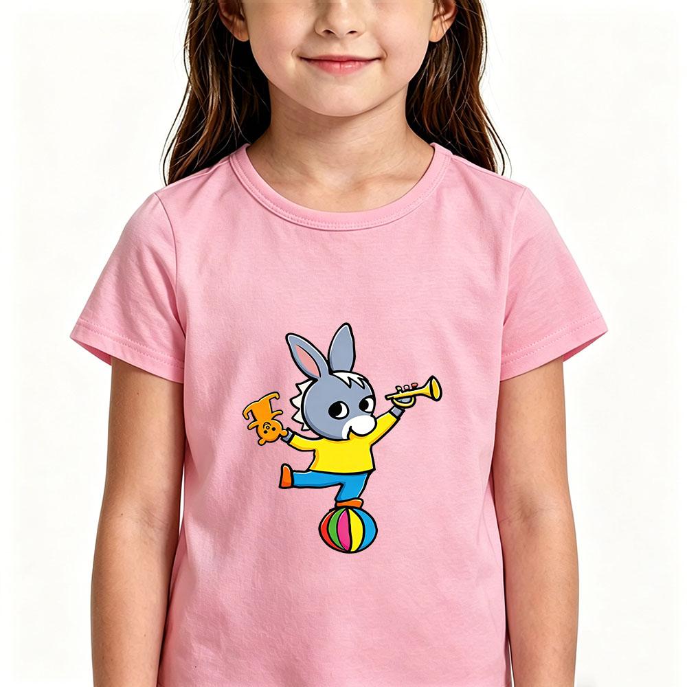 T-shirt per Bambini 100% Cotone Stampa Cartone Animato Trotro T-shirt a Maniche Corte Ragazzi Ragazze Quotidiana Casual Girocollo Bambino Piccolo Estate