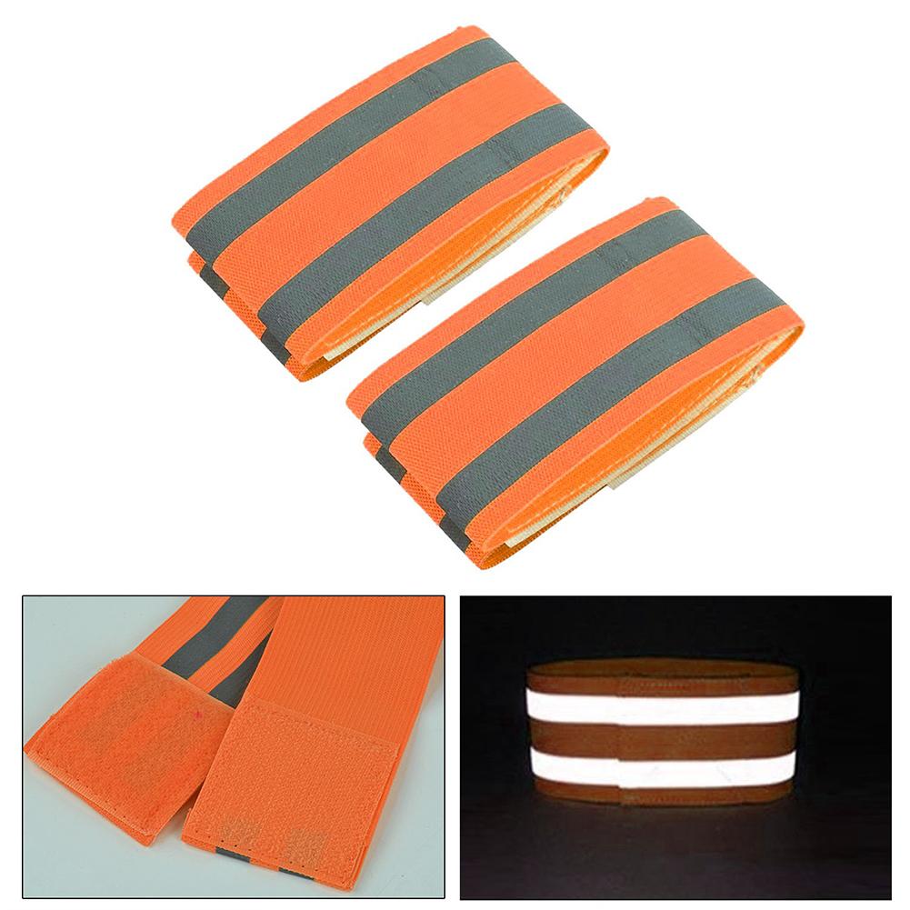 2er Pack Reflektierende Sicherheits-Armbänder Armband Knöchelbänder Hohe Sichtbarkeit und Sicherheit für Outdoor