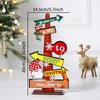 Wooden Christmas Trees Tabletop Decoration Rustic Wood Tiered Tray Decor Table Centerpiece Scene Accessories for Mantle Desktop