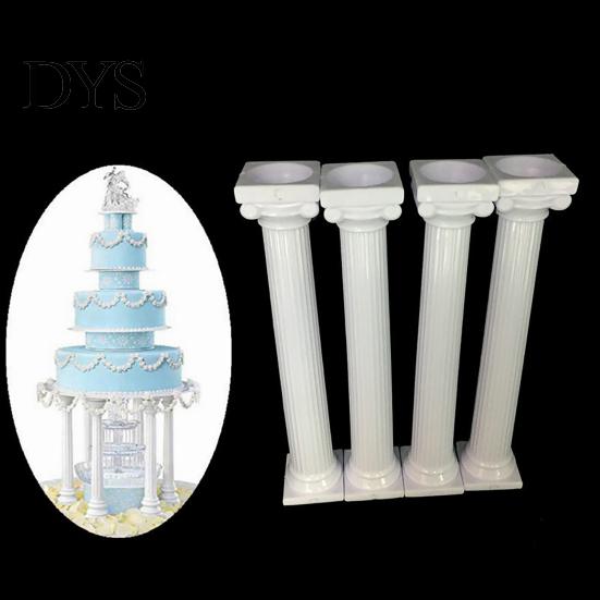 Fondant Support Mold 4Pcs/Set Cake Rods Non-stick Reusable Plastic Delicate Baking Tool Standing Grecian Pillars Gathering Supplies Rod