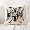 W-West Coast C-Choppers Cushion Cover Summer Coolness Linen Fabric Double-Sided Printing Pillow Case Sofa Home Decor Gift