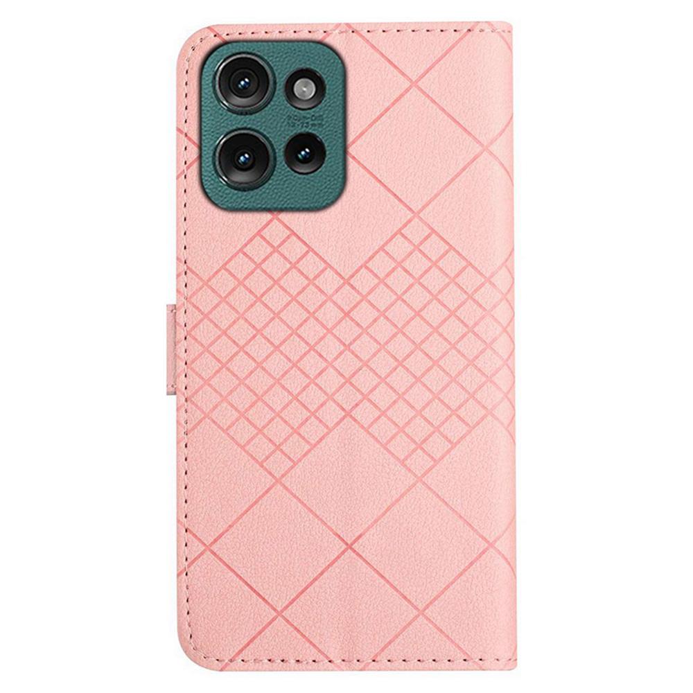 HT06 For Motorola Edge 50 Neo 5G/Moto S50 5G/Thinkphone 25 5G Wallet Phone Case Imprint PU Leather Flip Folio Cover