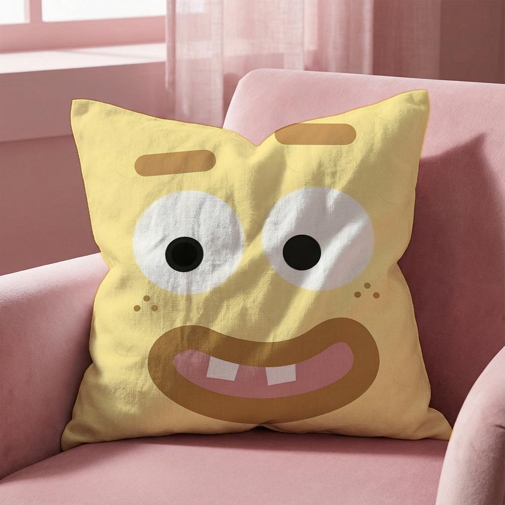 Style cute expression Cushion Cover MultiScene Pillow Cover for Home Car Reversible Soft Durable for Daily Use