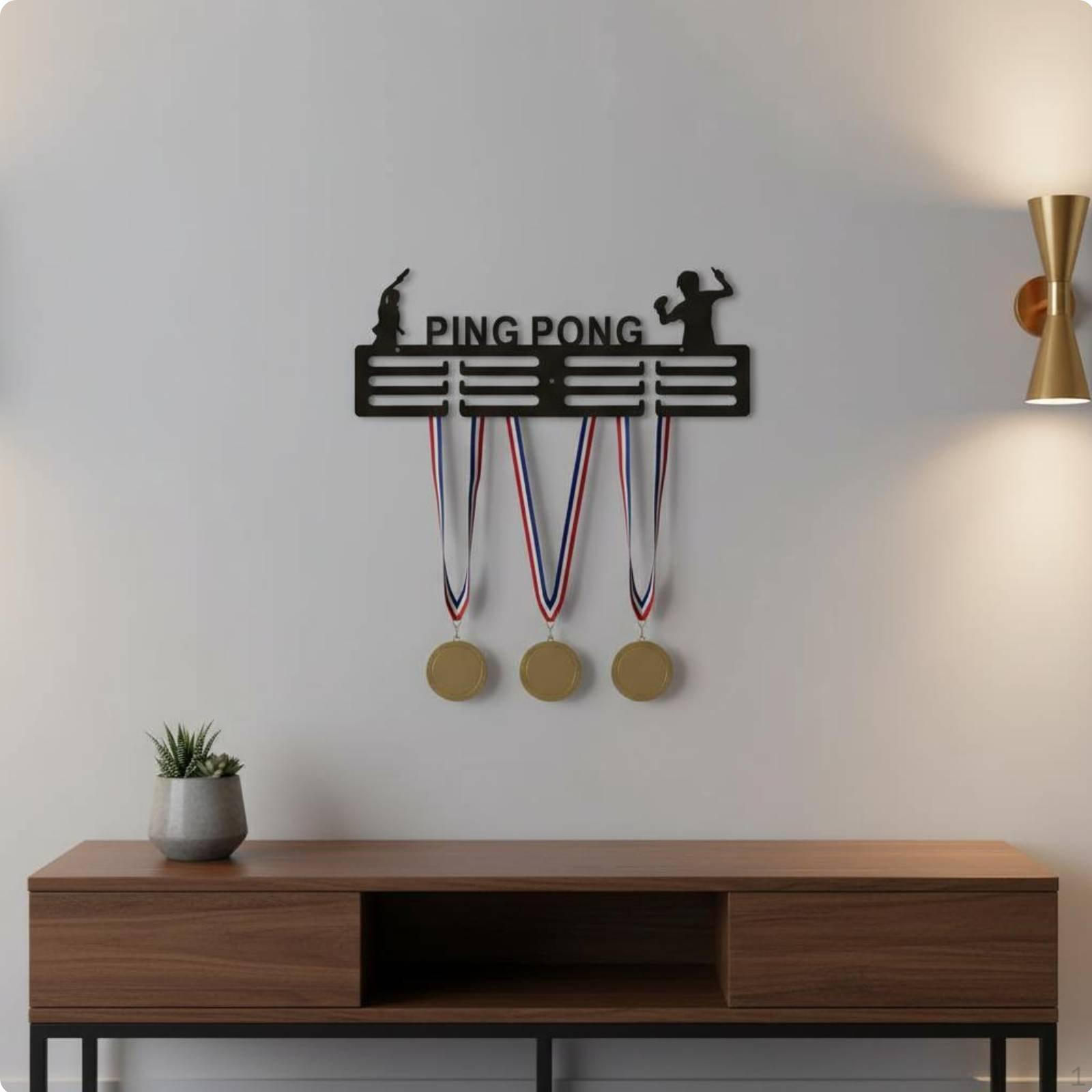 Metal Award Display Rack Easy Mounted Wall Medal Decorative Hanger for Athletes,