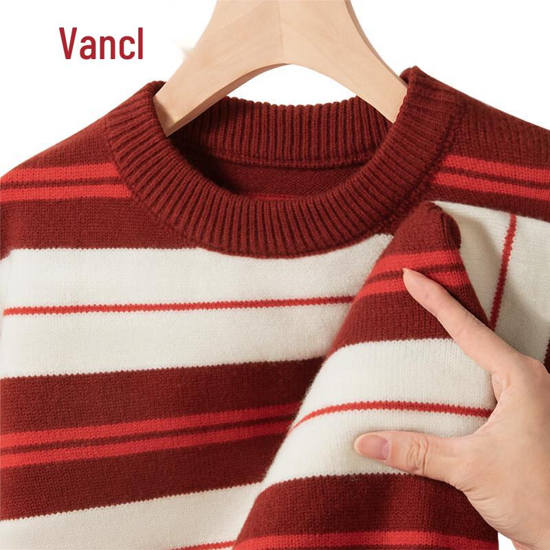 

VANCL Men s Striped Colorblock Pullover Sweater XL