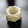 Retro Baroque Imitation Pearl Bracelet, Elegant Temperament Literary and Artistic Weaving Elastic Wide Version Bracelet, Women's Bracelet.
