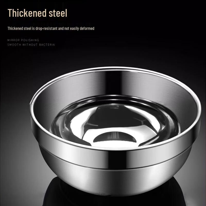 Mingchuxing 304 Stainless Steel Double-Wall Anti-Scald Bowl