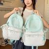 Schoolbag Milk Fufu Plaid Lace Sweet Girl Wind Backpack High Value Student Party Holiday Travel Cute Backpack