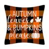 New Orange Plaid Pumpkin Maple Leaf Linen Pillowcase Autumn Harvest Sofa Cushion Cover Combination