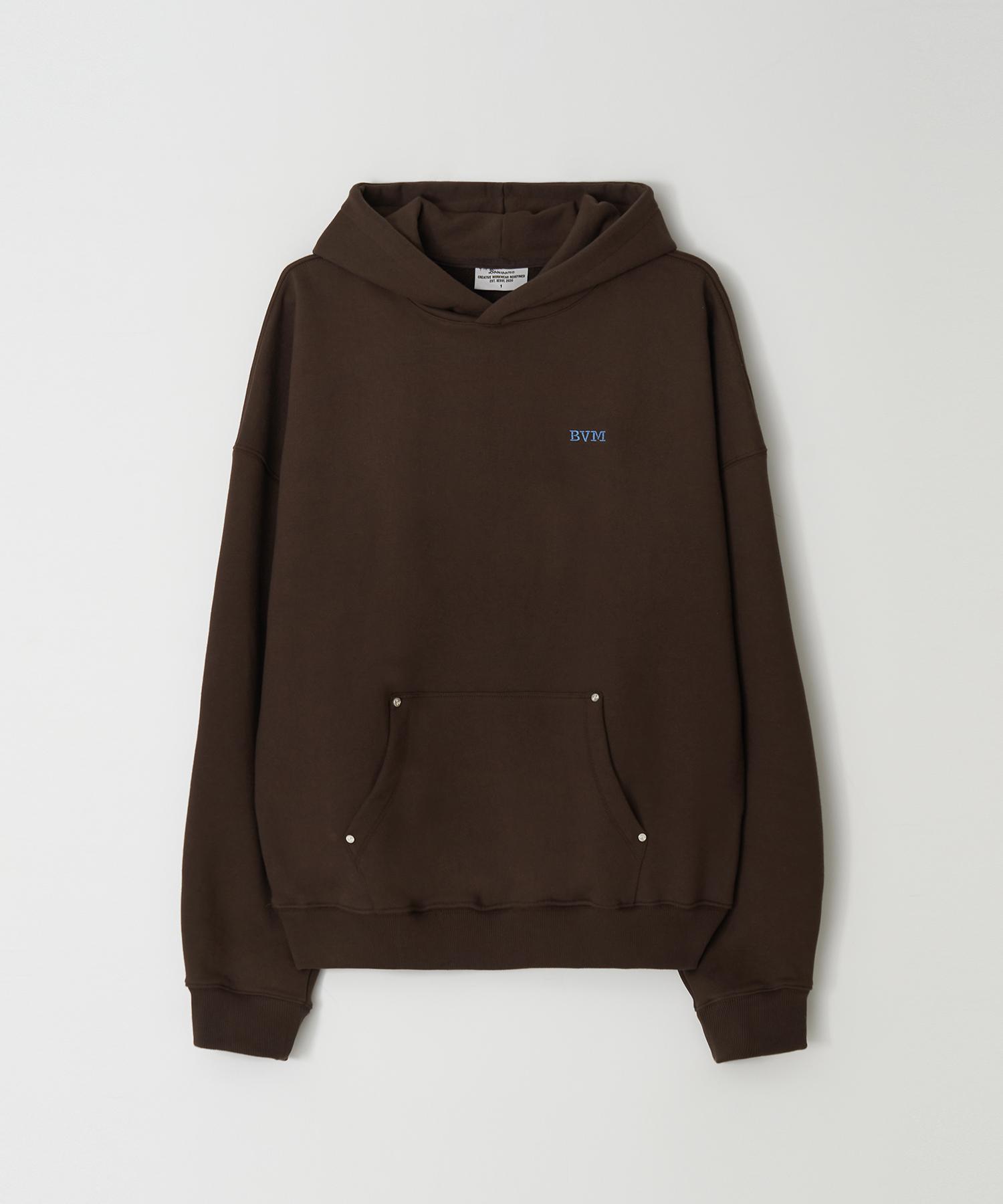 Buboom [Big Size] Western Oversized Heavy Sweat Hoodie Brown 1_Xl(105~115)