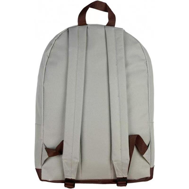 Double Shoulder Cartoon Cat & Bear Canvas Backpack - Cute, Large Capacity, Soft Brown & Milk White for Students