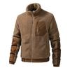 Men's Coat Lamb Wool Autumn and Winter Stand-up Collar Men's Jacket Fleece Outdoor Casual Cardigan Men's Clothing