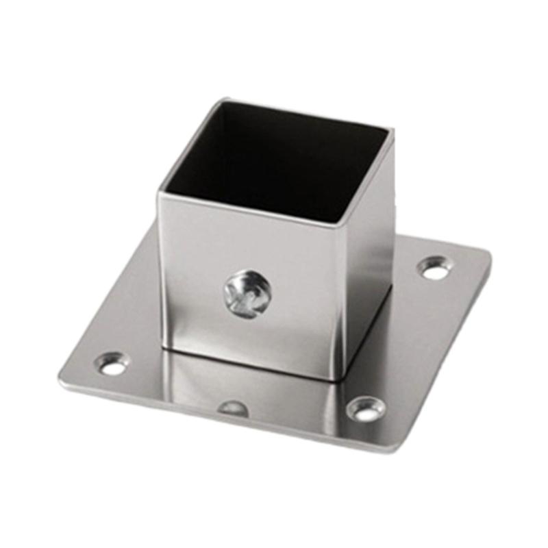 Flange di Montaggio Quadrate Moderne in Acciaio Inossidabile con Base Spessa per Organizzatori per Armadi e Scaffali Espositivi