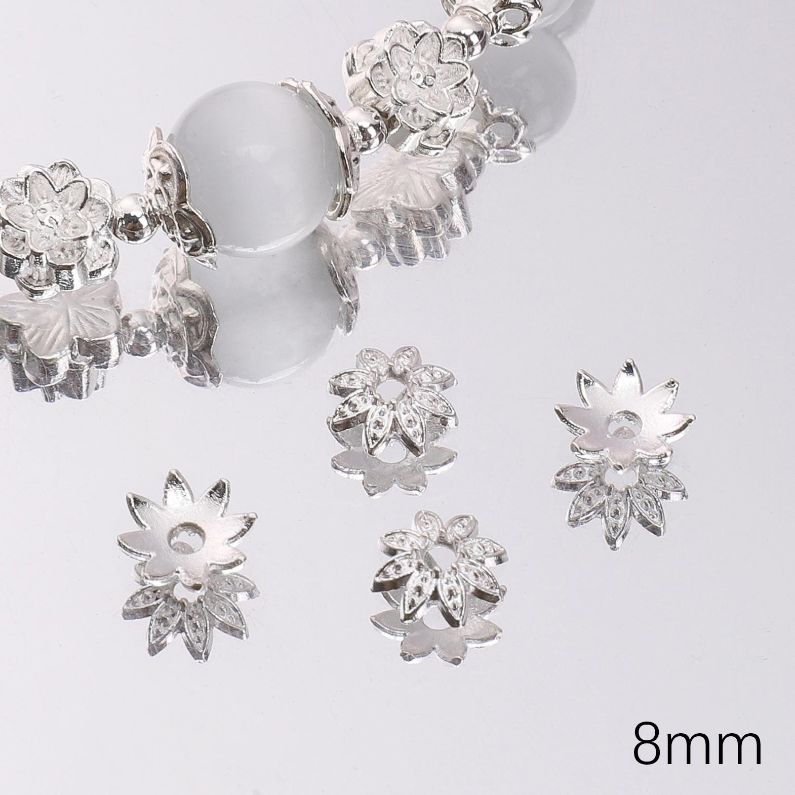 

Сплав Цветок Поднос Разделитель Аксессуары Подвески Подвеска Для Изготовления Ювелирных Изделий DIY Серьги Ожерелье Браслет 06 8mm 50pcs