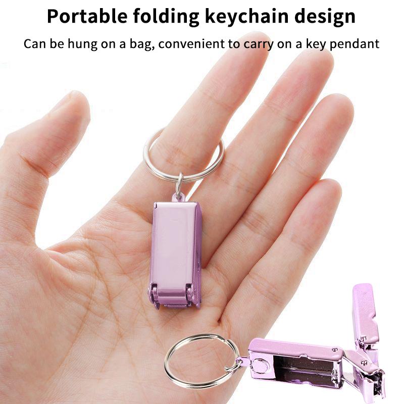 Mini Nail Clip Foldable Travel Manicure Tool with Safety Lock for Convenient Cutting at Home or Office