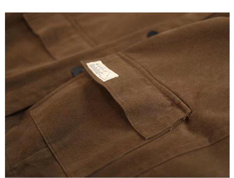 Damejakke i ren bomullsfleece med fôr - Plussstørrelse, Høst/Vinter, Casual løs passform, Kort cardigan, Ståkrage, Baseballstil.