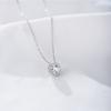 Lady Fashion Wedding Jewelry 14k Gold Plated Elegant Sterling Silver 925 Round Brilliant Cut Zircon Fine Necklace Jewellery