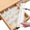 Adjustable Drawer Dividers Cut‑able Plastic Drawer Organizer DIY Storage Partition for Socks Underwear Cosmetics Cabinet