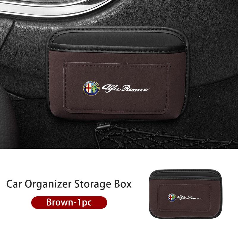 Self Adhesive Car Side Door Storage Pocket Sticky Organizer Bag For Alfa Romeo Giulietta GT 159 147 156 Mito Brera Giulia Spider kjn456
