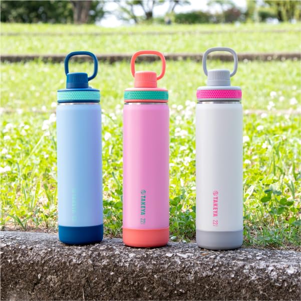 Online Exclusive Active Slim 650ml Peach Blaze Insulated Water Bottle TAKEYA FLASK [Takeya Official] 0.65L