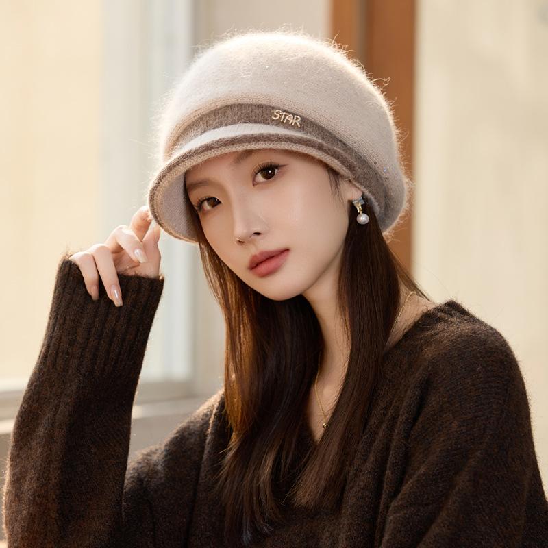 Women's Hats Autumn and Winter Cold Protection Ear Protection Warm Hat In The Elderly Thickened Knitted Hat Fashion Wool Hat