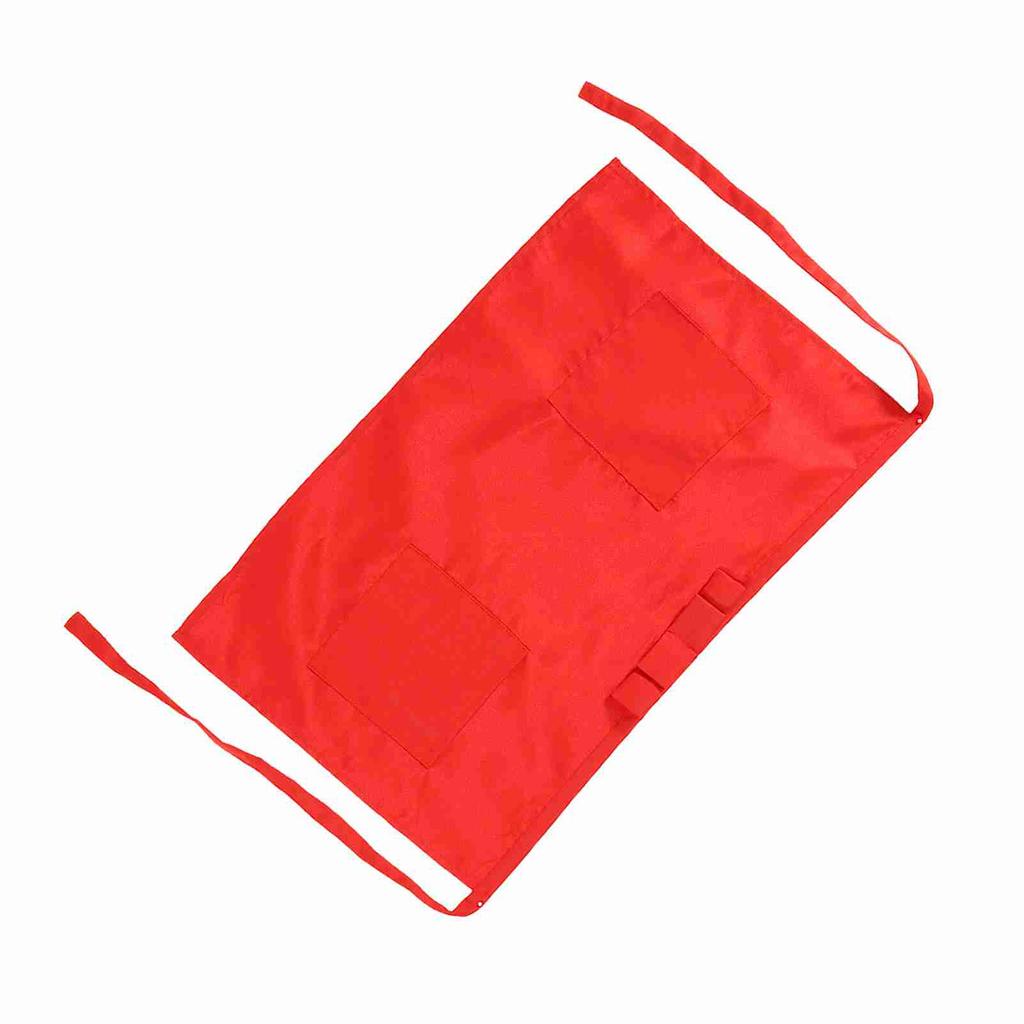 7 Jednolitych Kolorów Półdługi Poliestrowy Fartuch Unisex Typ Kokardkowy Z Kieszeniami Dla Kelnera Kelnerki