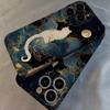 Luxury Moon Cat Glossy Film Hard PC Phone Case for Oppo A6 A5 A78 A3 A3X A60 A74 A38 A58 A96 A57 A76 A36 A17 A16e A55 Pro 4G 5G