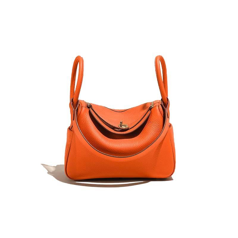 2025 Geantă nouă din piele naturală pentru femei, piele strat superior, geantă Lindy mică, Lindy la modă, versatilă, de mână, pe un umăr, crossbody