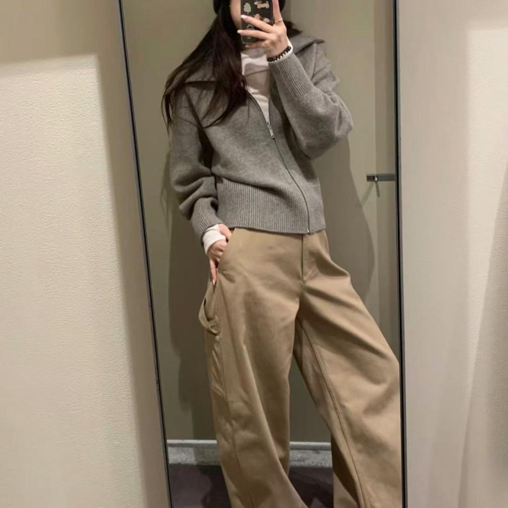 Ethereal Cos Winter New Style of Ladies' Casual Standard Fit Waist-cinching Knitted Pilot Jacket