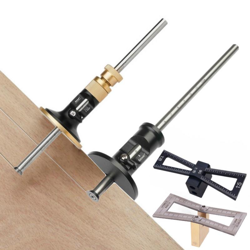 Dovetail Jig Wheel Marking Gauge Tool Set Woodworking Scriber Aluminum Alloy Linear Drawing Mortise Measuring Ruler Wood Joints