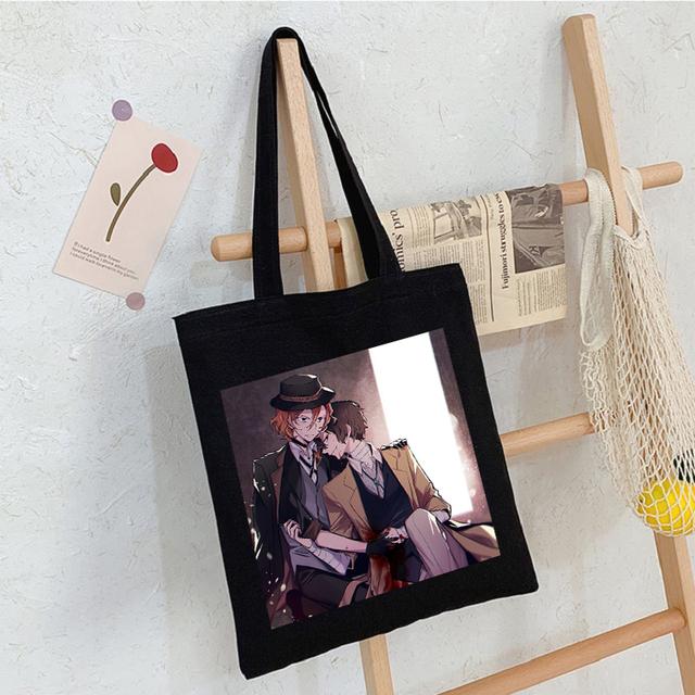 Bungou Stray Dogs Osamu Dazai Япония Аниме Холст Сумка Большая Harajuku Готическая женская сумка-шопер Повседневная винтажная женская сумка на плечо 24*26cm
