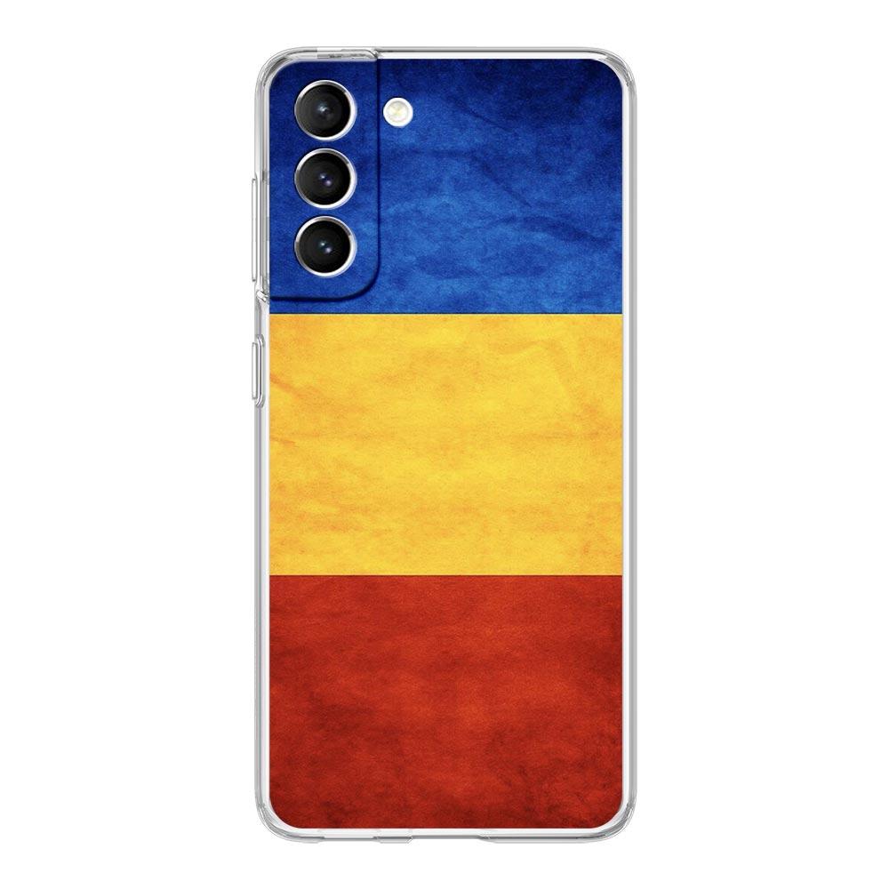 Phone Case For Samsung Galaxy S25 Edge S24 S23 FE S22 Ultra S20 S21 5G S10 Plus S10E Soft Clear Cover Romania Flag
