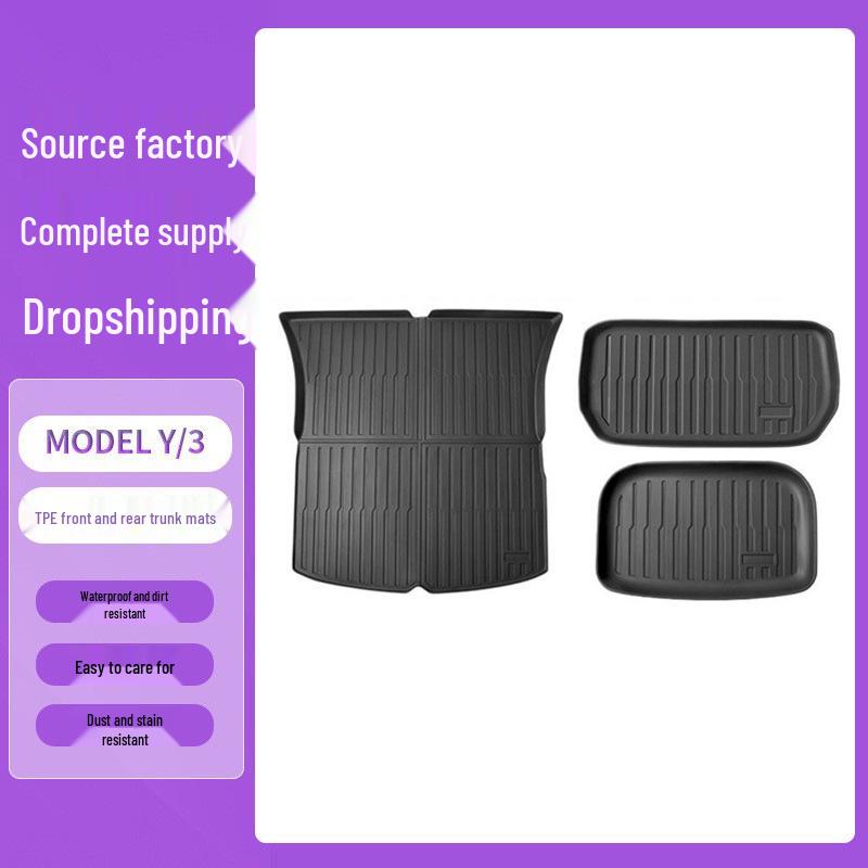 Wasserdichte TPE-Kofferraummatten für Tesla Model Y/3 Vorne & Hinten