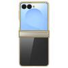 For Samsung Galaxy Z Flip7 5G Case Hinge Design Electroplating PC Clear Phone Cover