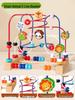 Montessori Bead Maze & Building Blocks for Babies, Ages 6 Months To 2 Years - Early Education Puzzle