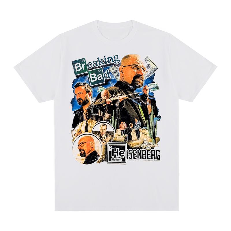 Breaking Bad Vintage tshirt Heisenberg Camisetas Hombre Gift Harajuku Streetwear Cotton Unisex T shirt New TEE TSHIRT Womens tops S