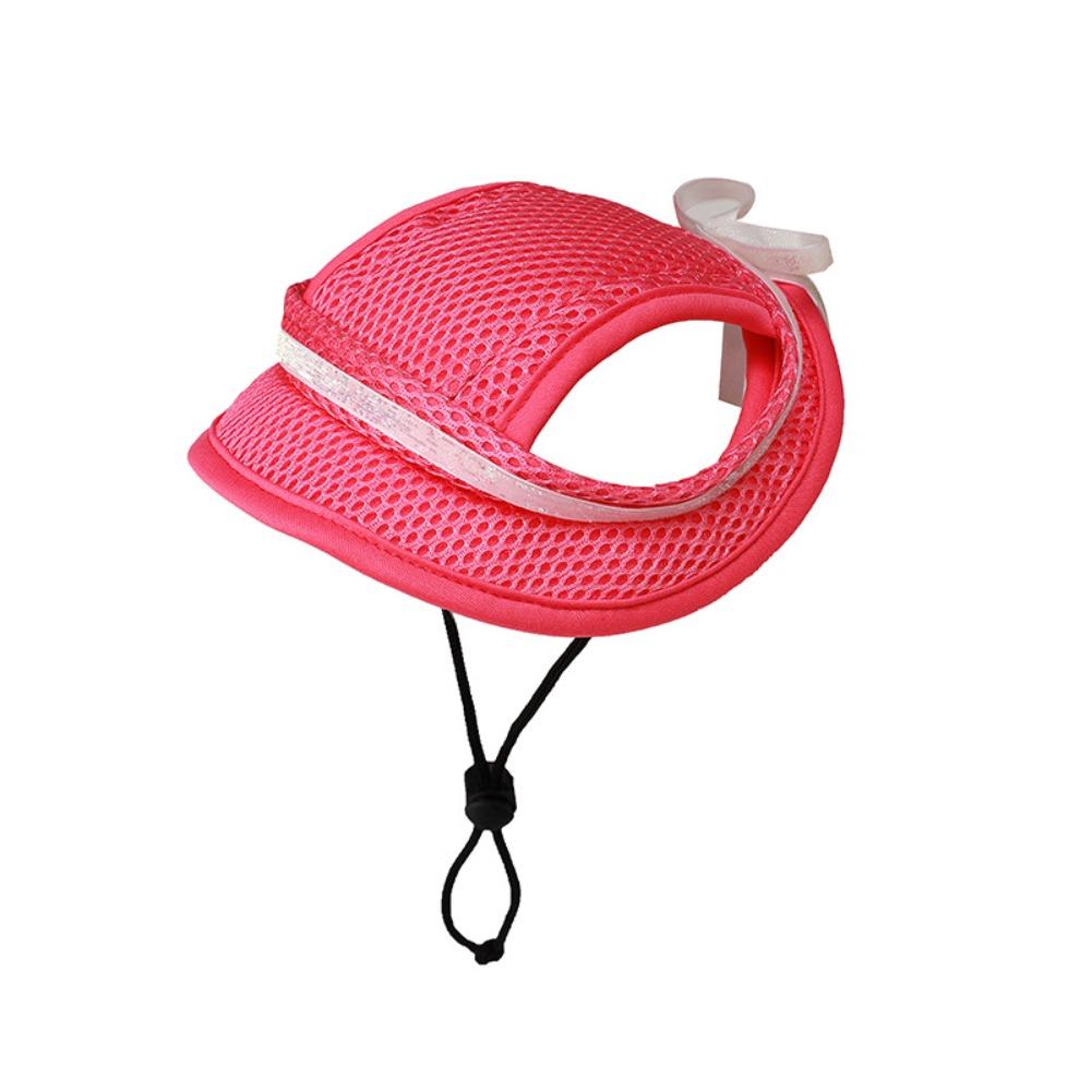 with Ear Holes Puppy Sun Protection Cap Breathable Dog Visor Hat Pet Mesh Sun Hat  for Dogs Cats