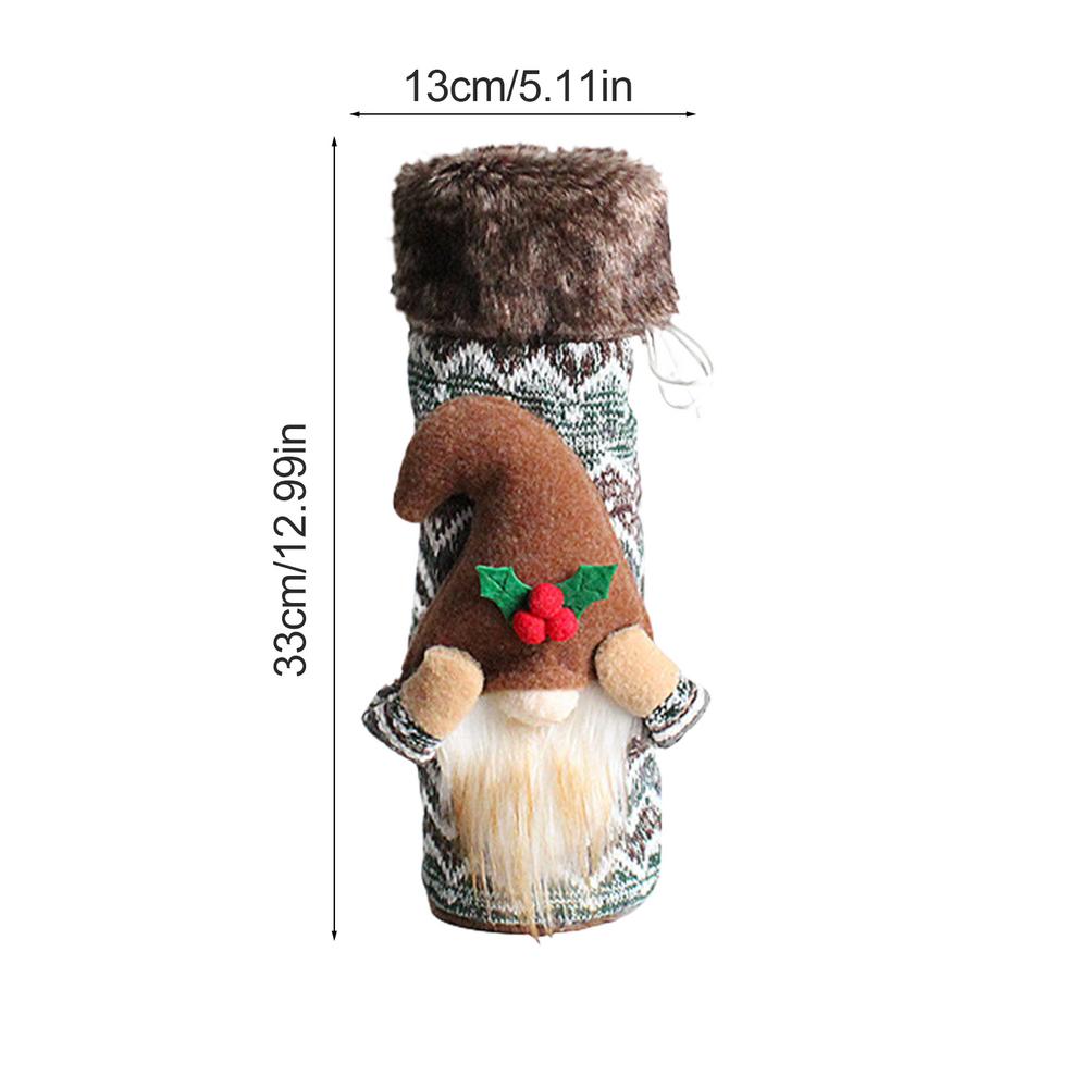 Christmas Wine Bottle Cover Wine Bottle Costume Christmas Gnome Swedish Tomte Gnomes Wine Bottle Decorations Christmas Wine Bag