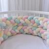 Four-Strand Danish Braided Cushion: Knotted Cable Knit for Children's Room Anti-Collision Bed Rail