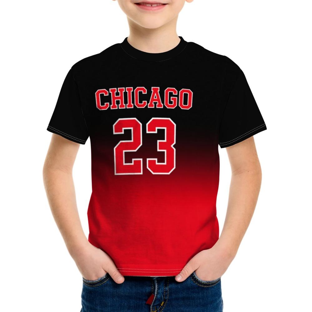 

Summer children s and boys outdoor casual sports round neck short sleeves, cartoon digital gradient print pattern 100